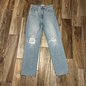 High-Rise Light Blue Ripped Women’s Jeans